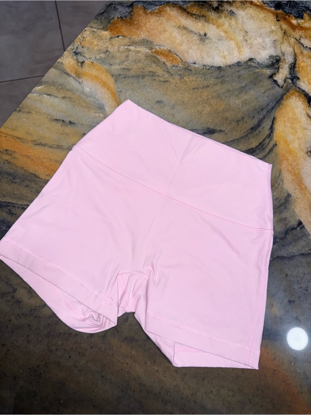 adidas Pink High-Waist Bike Shorts